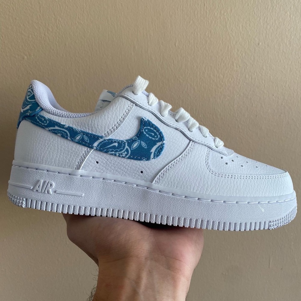 Air Force 1 Blue Paisley Size 6.5W Brand New Ready To Ship